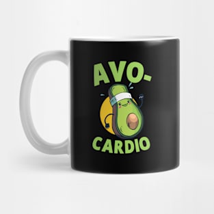 Avo-Cardio Pun Workout Running Avocado Exercise Mug